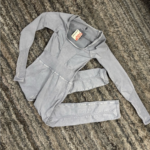 Free People Good Karma Grey Longsleeve Jumpsuit | Free People Sz Small Bodysuit- - Picture 5 of 11